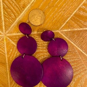 Purple earrings